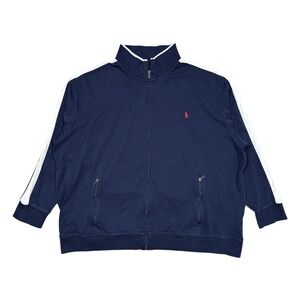 Polo Ralph Lauren Navy Blue White Striped Track Jacket Mens 4XB